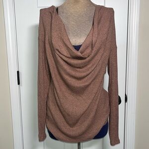 Anthropologie Scoop Cowl Neck Cozy Knit Top Size M